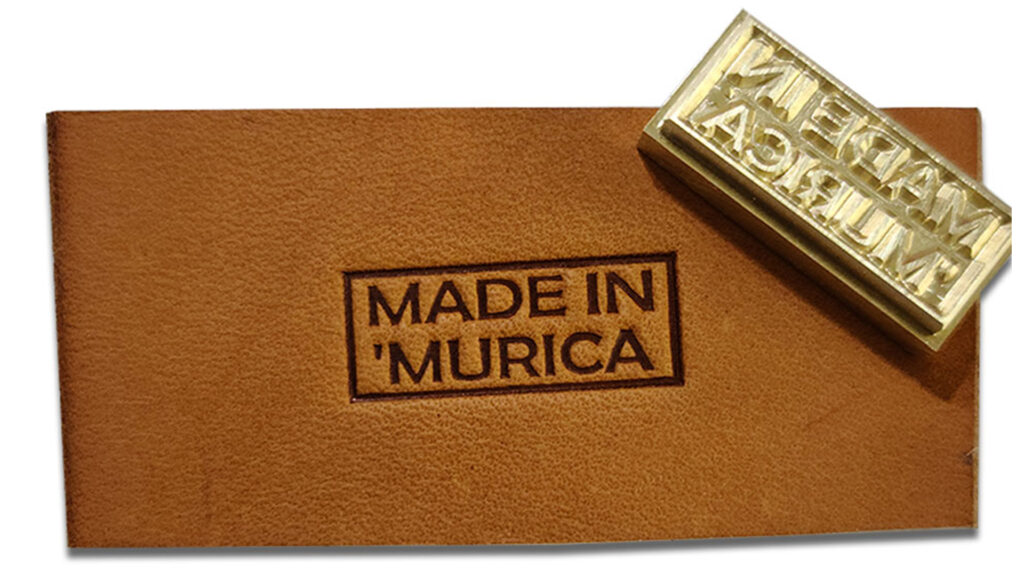 mad in 'murica brass stamp